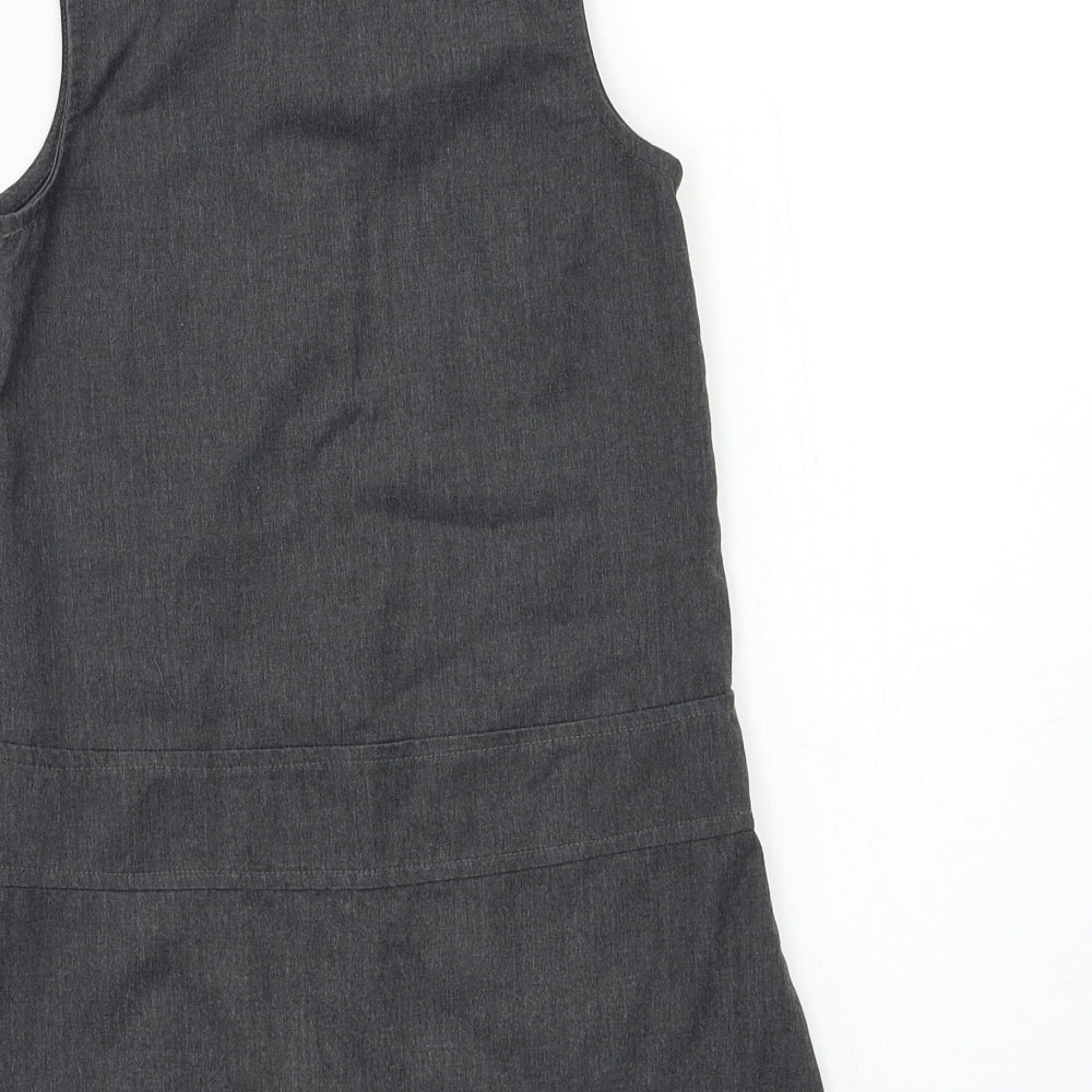 George Girls Grey Pinafore/Dungaree Dress Size 8 Years