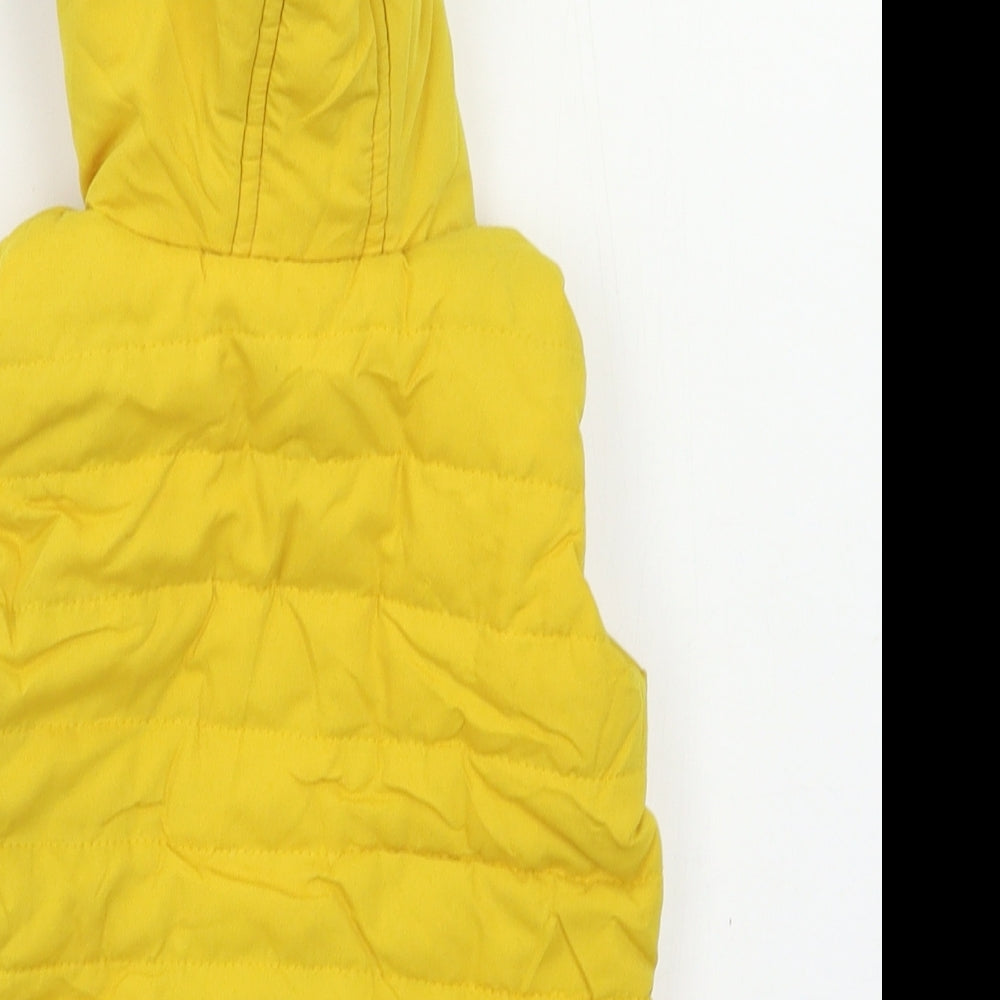 F&F Baby Yellow Puffer Jacket Waistcoat Size 12 Months