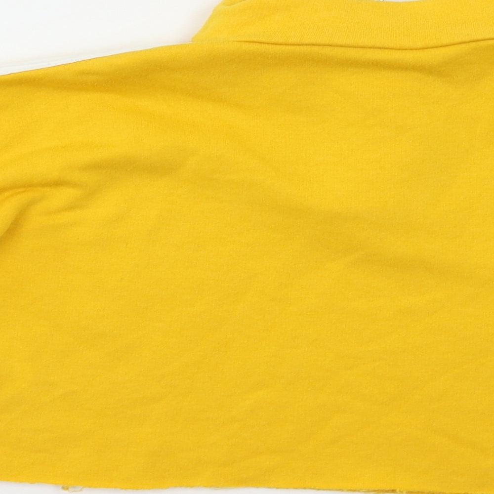 Candy Couture Womens Yellow Pullover Sweatshirt Size 10