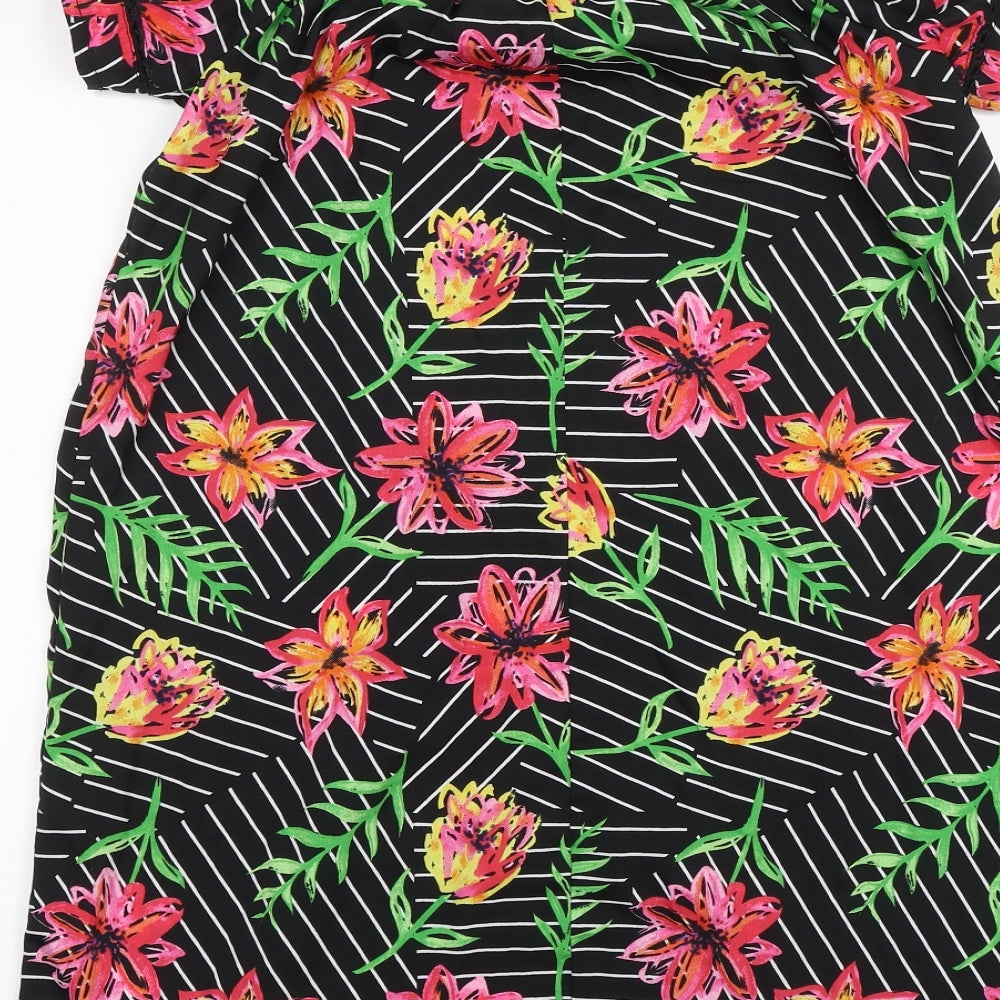 Primark Womens Black Floral Shift Size 8