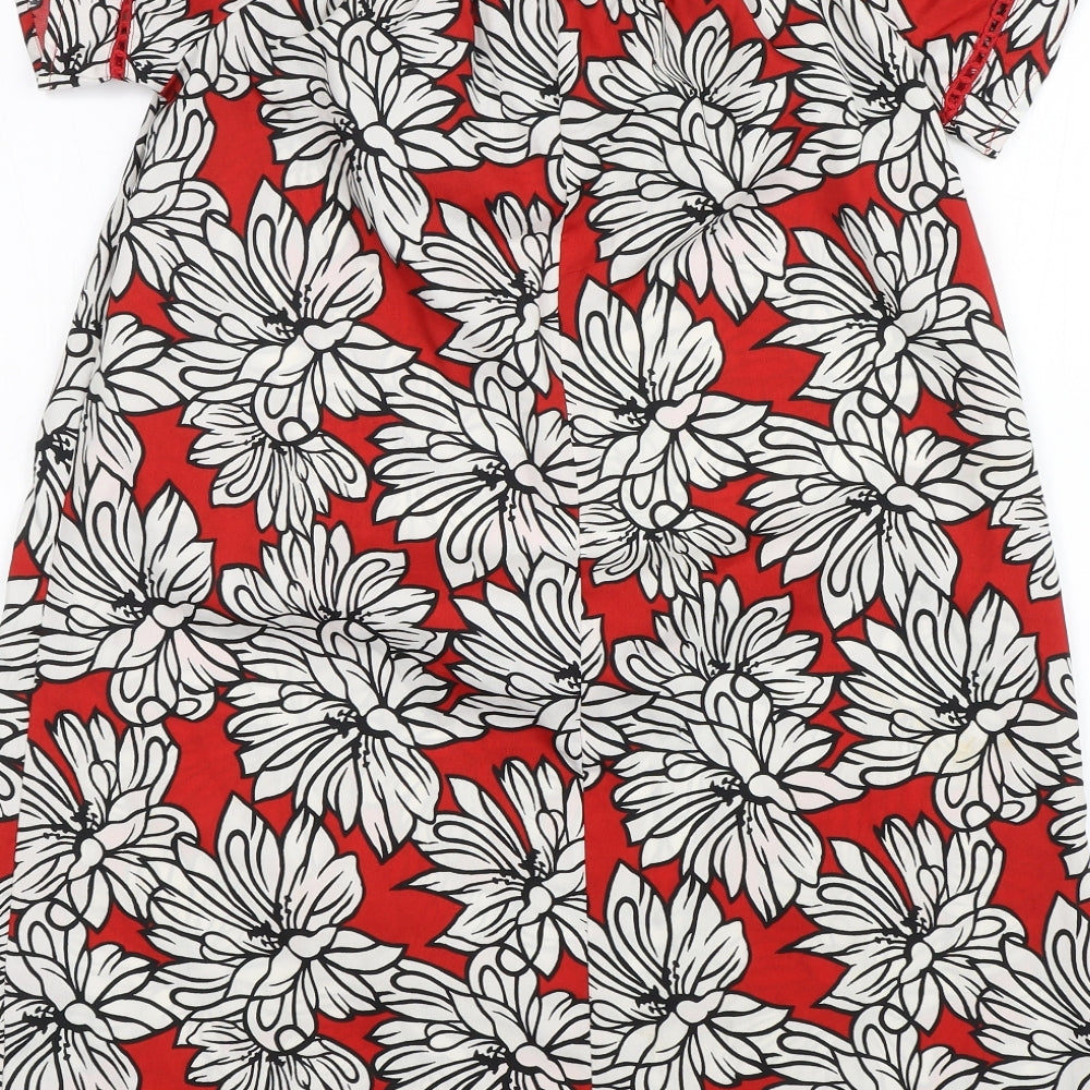 Primark Womens Red Floral Shift Size 8