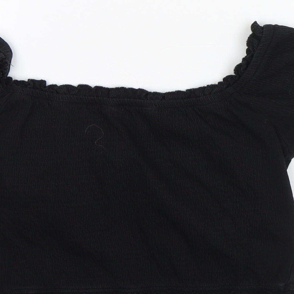 New Look Womens Black Basic Blouse Size 12