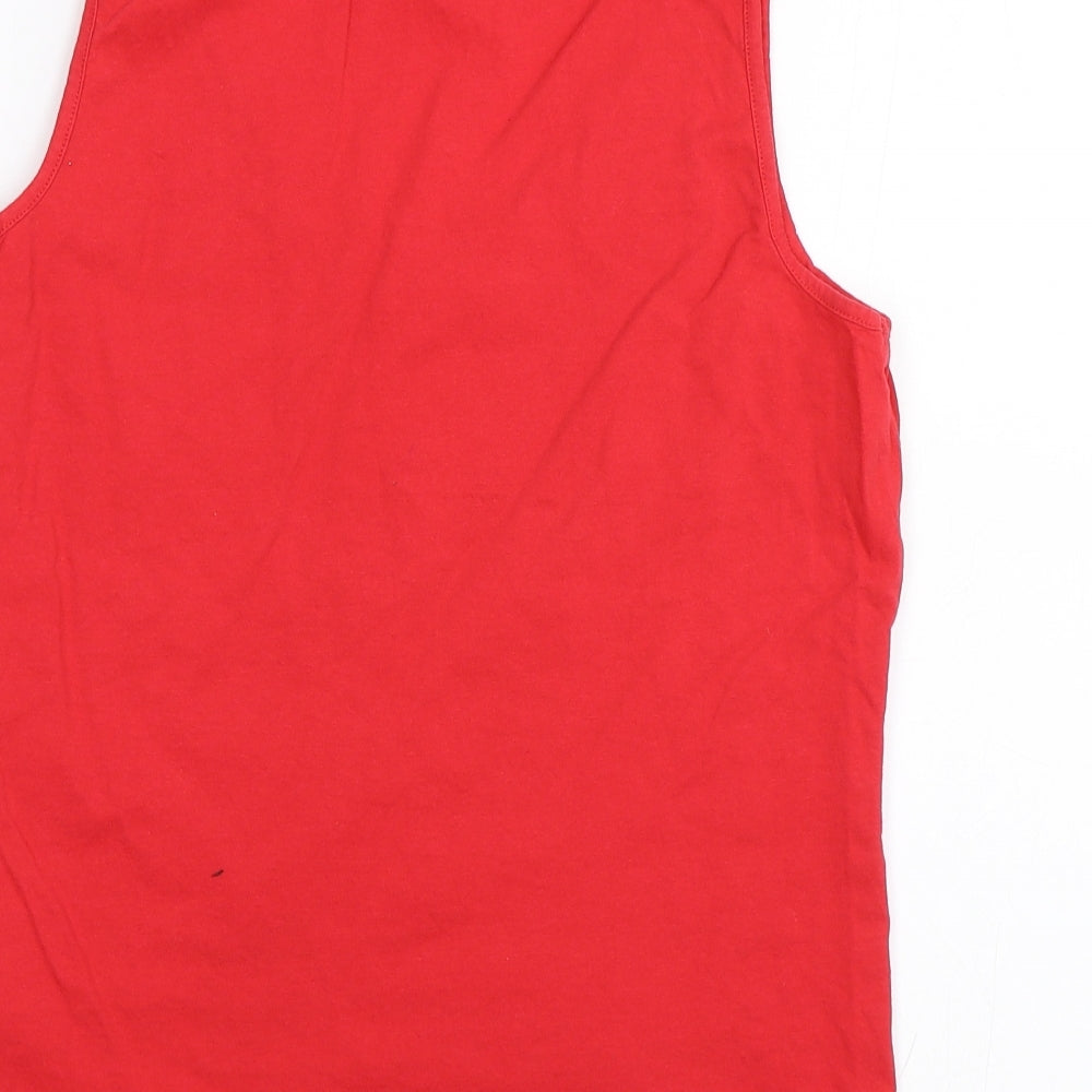George Womens Red Solid Top Pyjama Top Size 8 - #squadgoals
