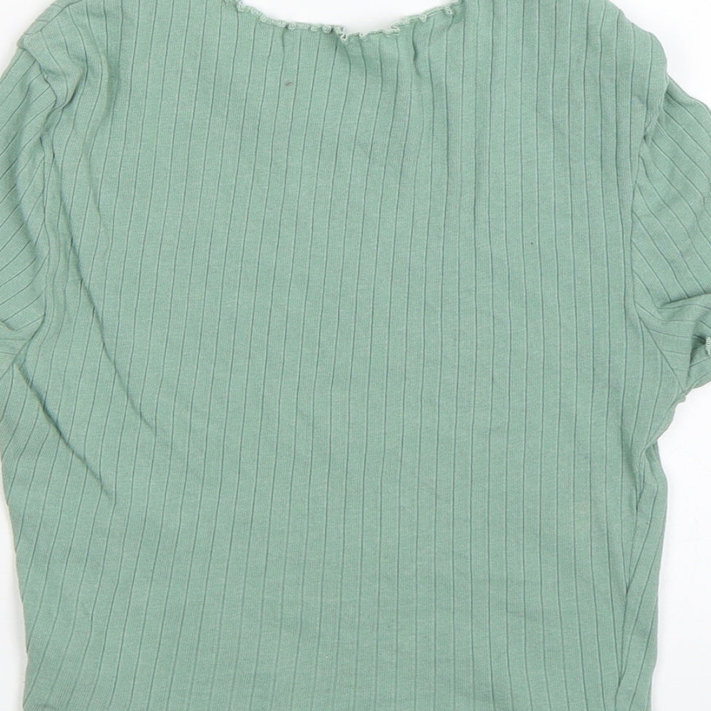 SheIn Womens Green Basic Blouse Size S