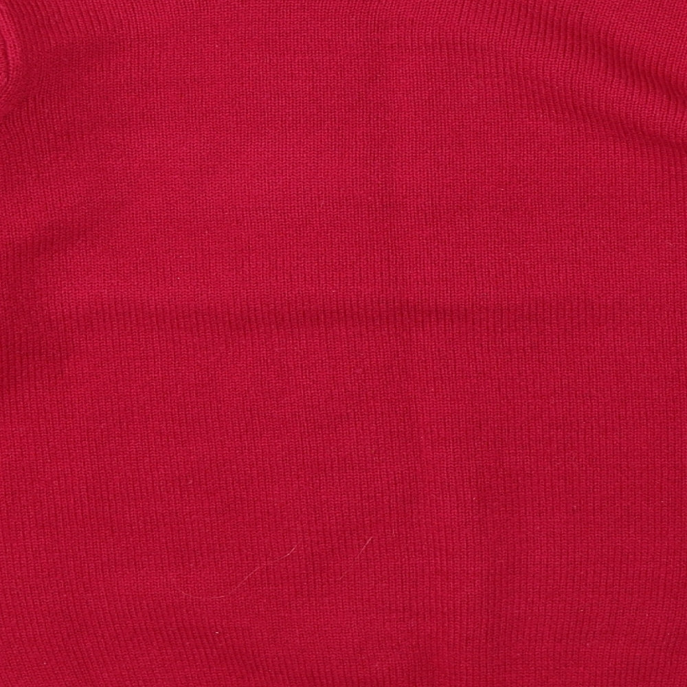 Isle Womens Pink Knit Pullover Jumper Size S