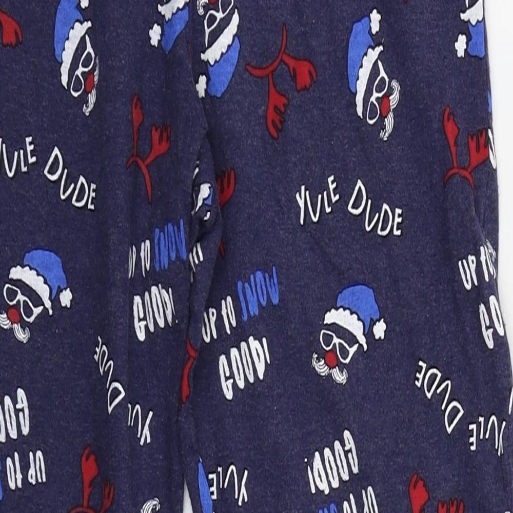 F&F Boys Blue Lounge Pants Size 9-10 Years - Christmas