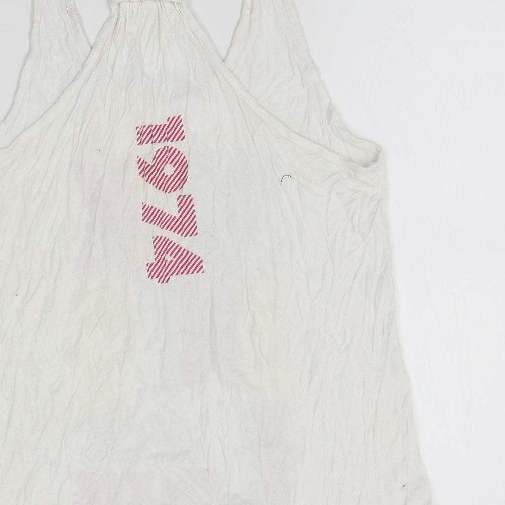 JDSports Womens White Basic Tank Size 14