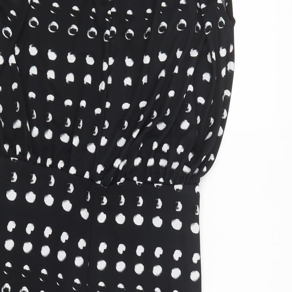 NEXT Womens Black Polka Dot Pencil Dress Size 8