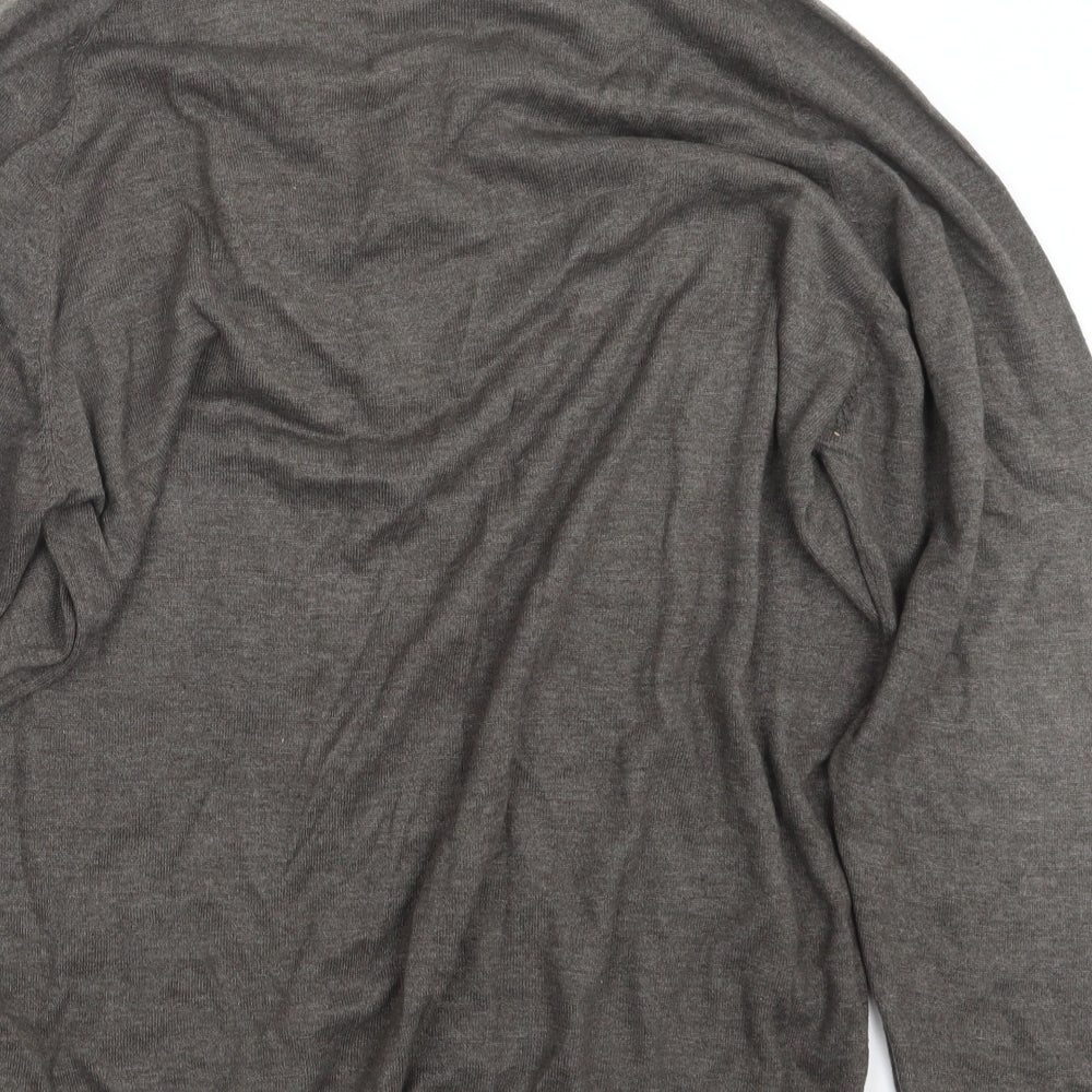 Stevensons Mens Brown Knit Pullover Jumper Size L