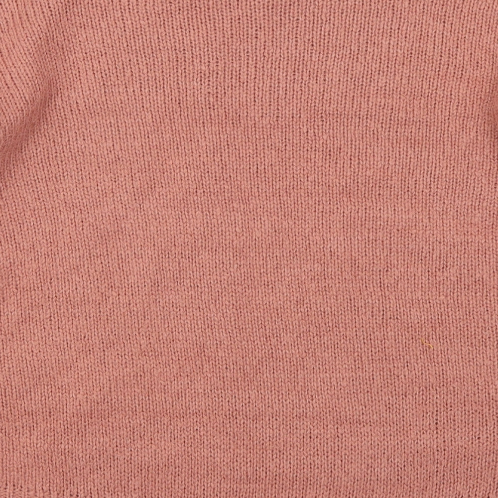 New Look Womens Pink Knit Pullover Jumper Size S