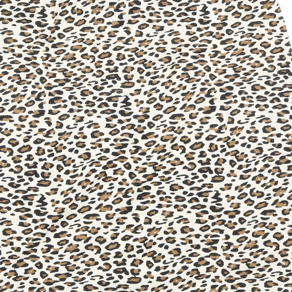 SHEIN Womens Brown Animal Print Bandage Skirt Size XS