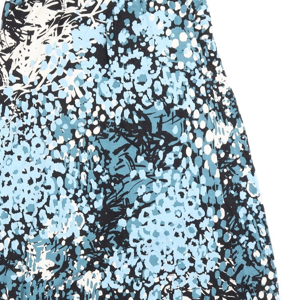 Tiamo Womens Blue Floral Fit & Flare Size L