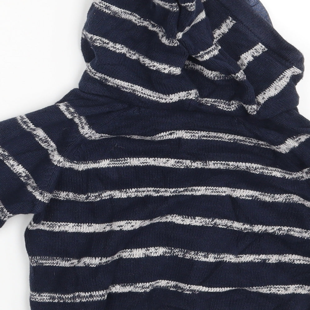 Next Boys Blue Striped Pullover Jumper One Size