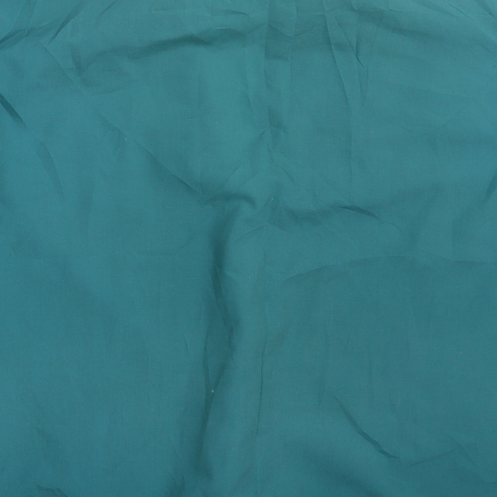 Marks & Spencer Mens Green Button-Up Size 17