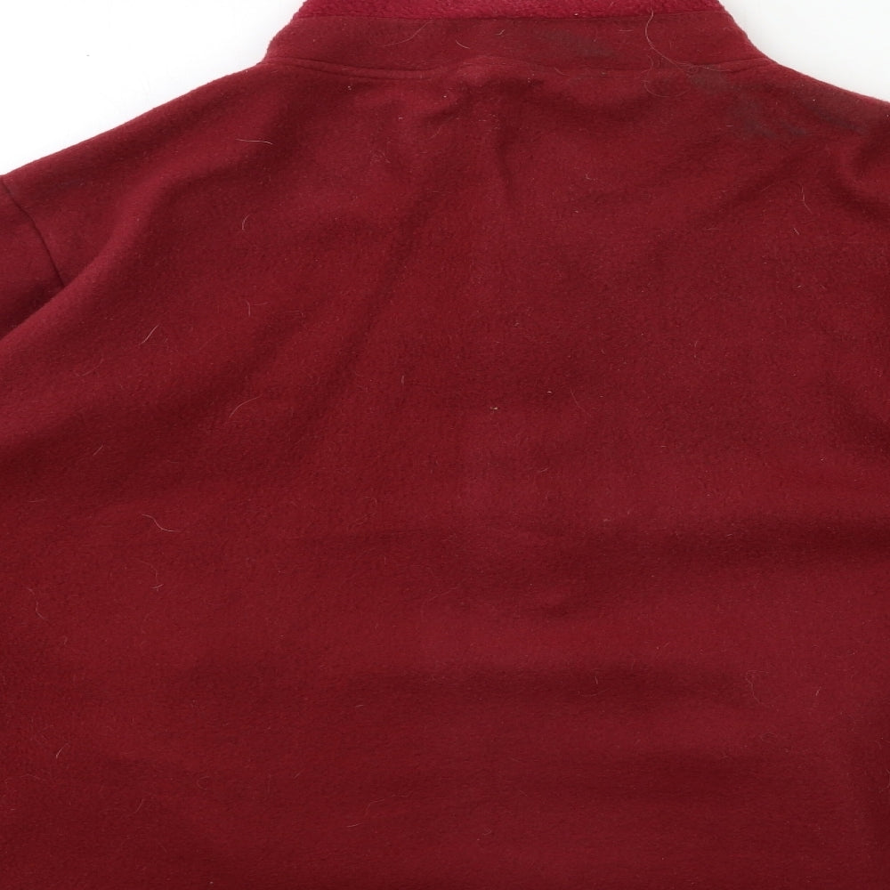 Anne De Lancay Womens Red Fleece Jacket Size 18