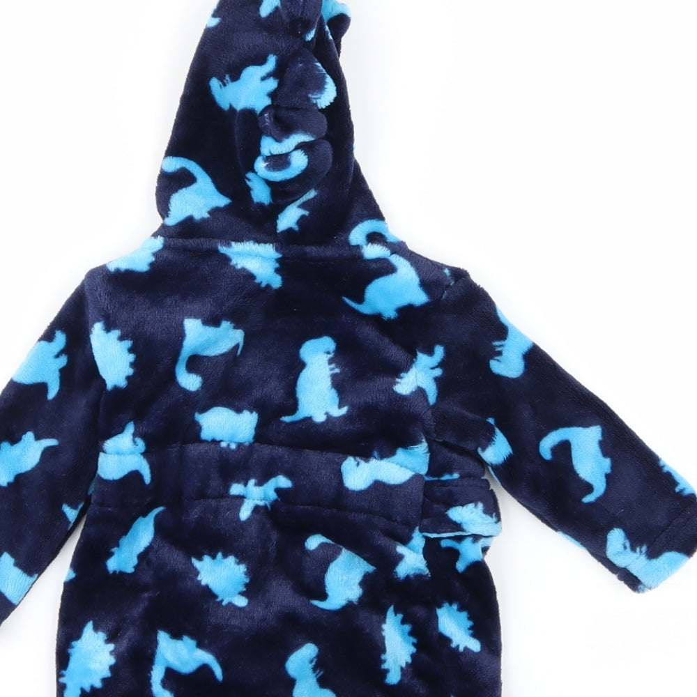 Asda George Boys Black Animal Print Babydoll Robe Size 3-6 Months