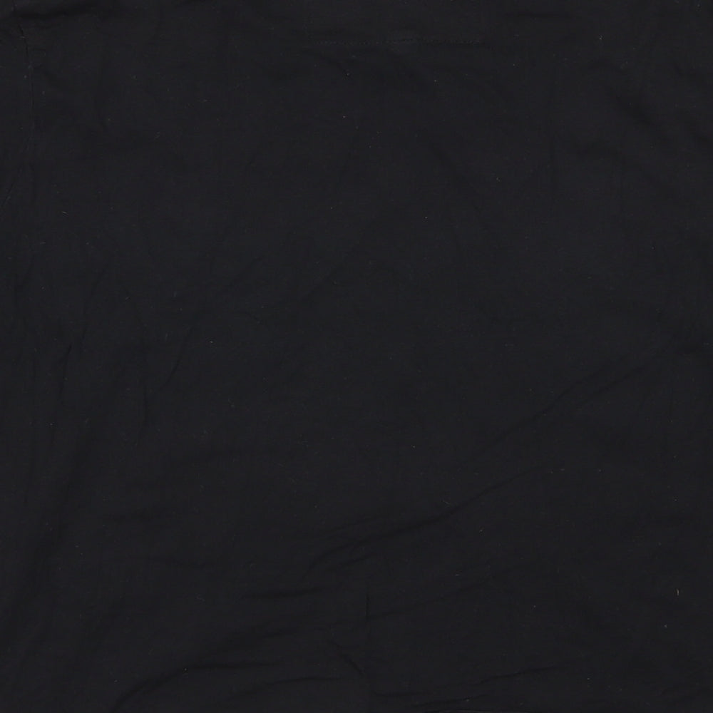 Fashion Womens Black Basic T-Shirt Size 16