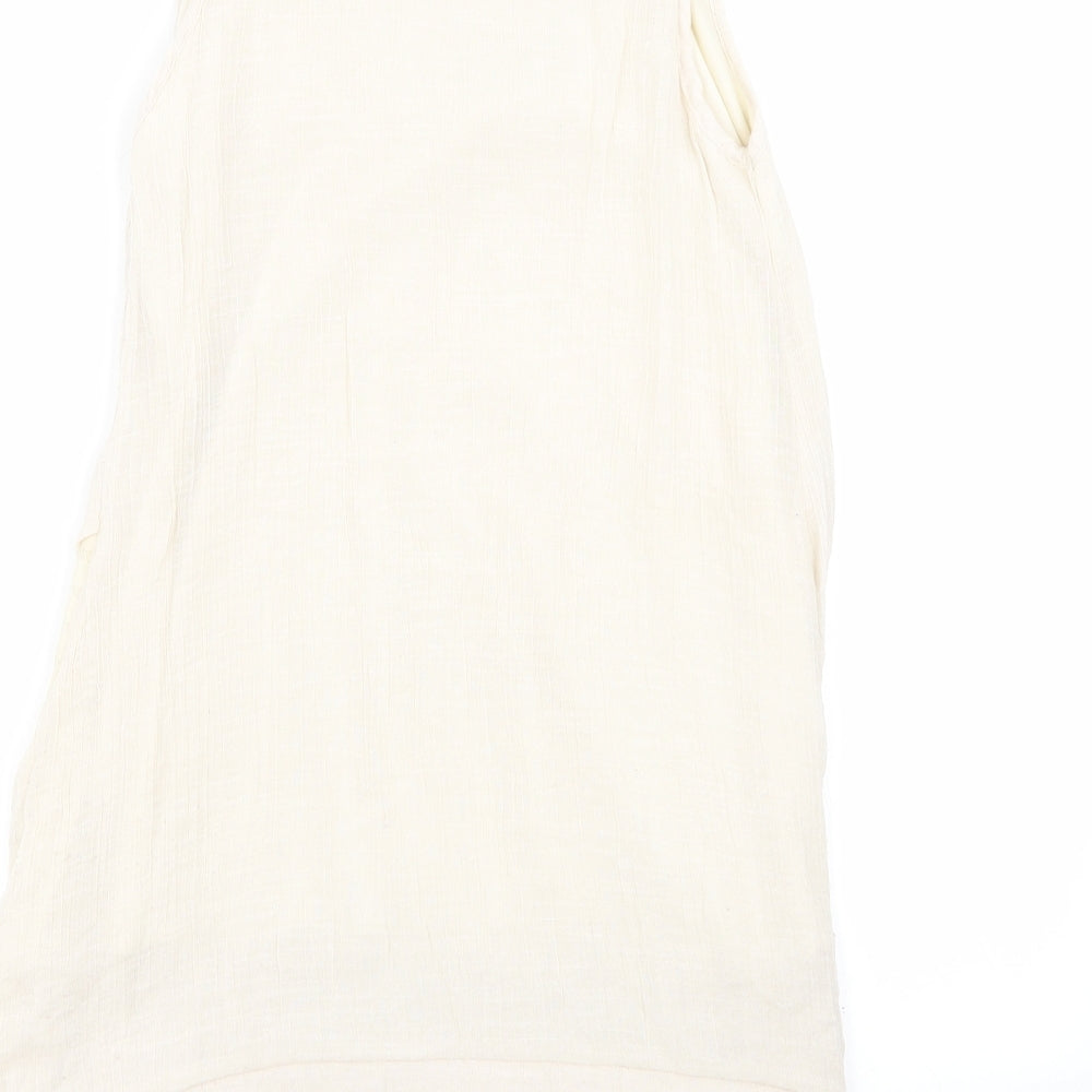 Apricot Womens Beige Geometric A-Line Size 10