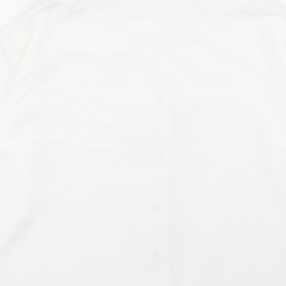 Preworn Womens White Basic Button-Up Size L