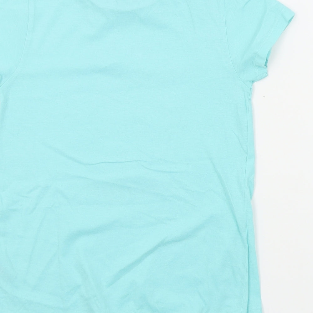 pep&co Girls Blue Colourblock Basic T-Shirt Size 8 Years