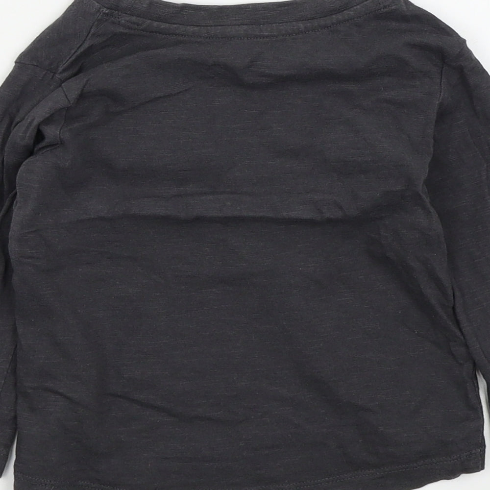pep&co Boys Grey Colourblock Pullover Jumper Size 18-24 Months