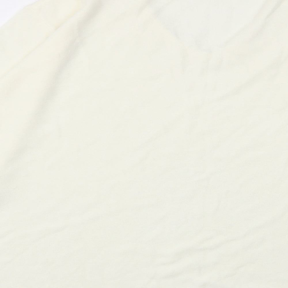 Preworn Womens Ivory Basic T-Shirt Size 24