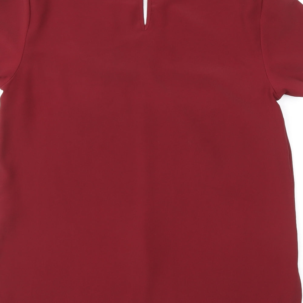 New Look Womens Red Basic T-Shirt Size 10