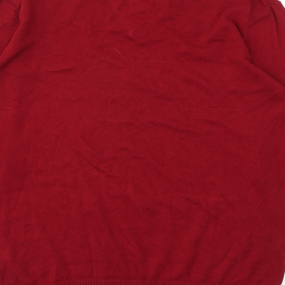 Sand stone Mens Red Pullover Sweatshirt Size M