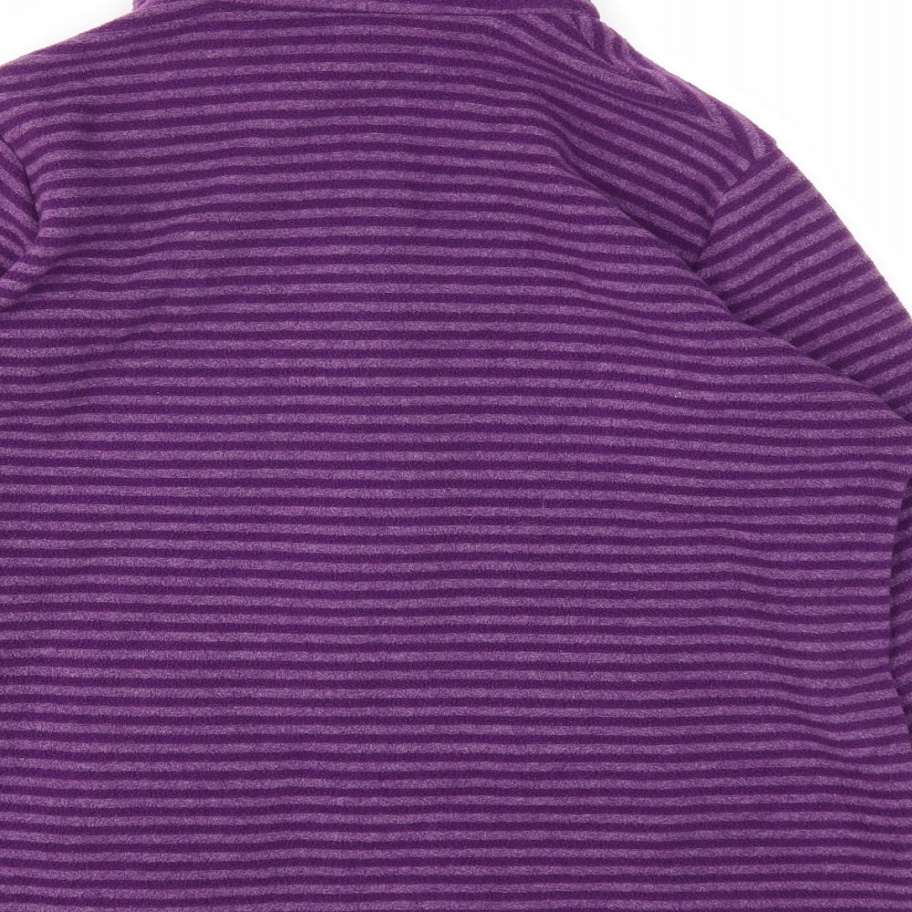 M&S Womens Purple Striped Pullover Jumper Size 16