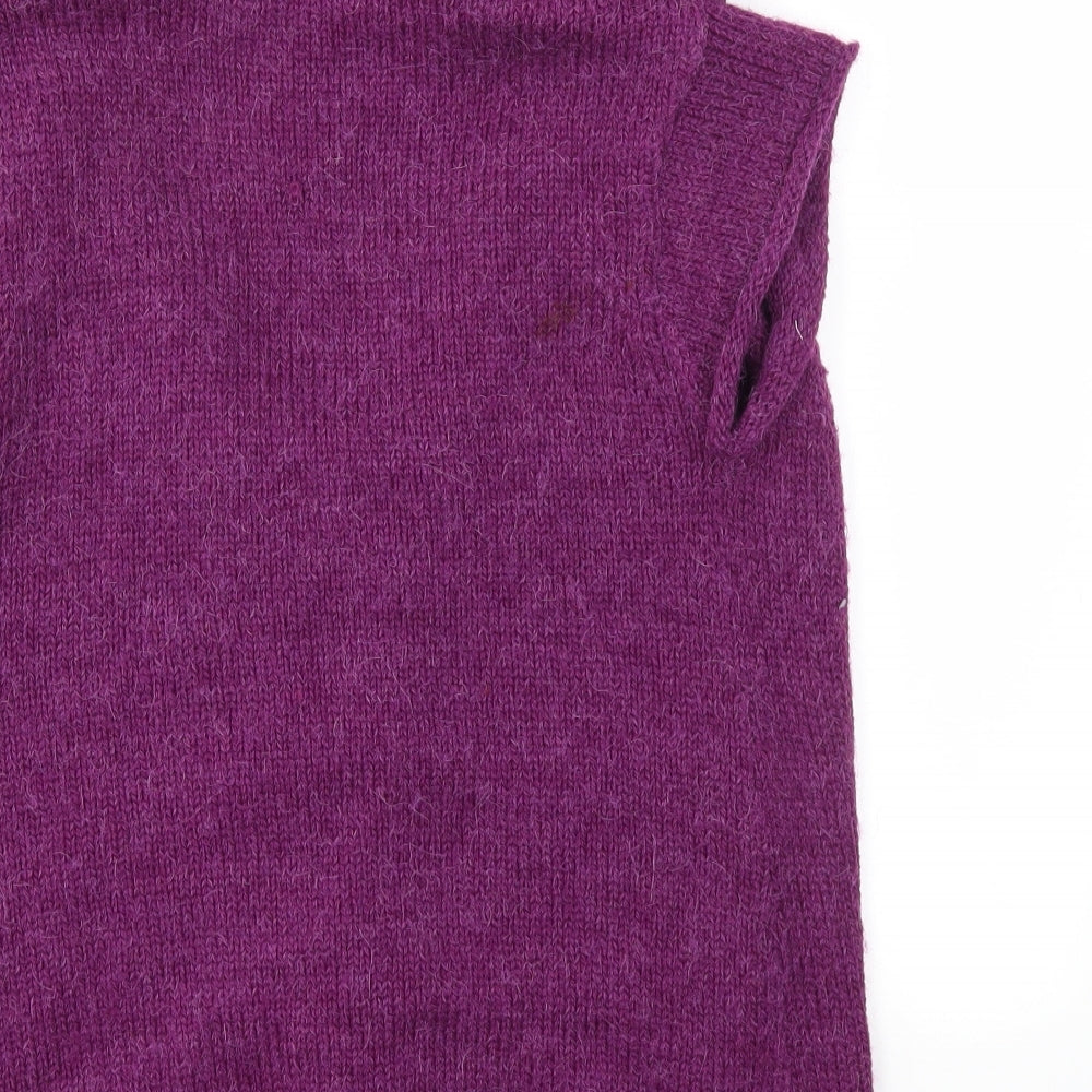 Night Owl Womens Purple Cardigan Jumper Size 10