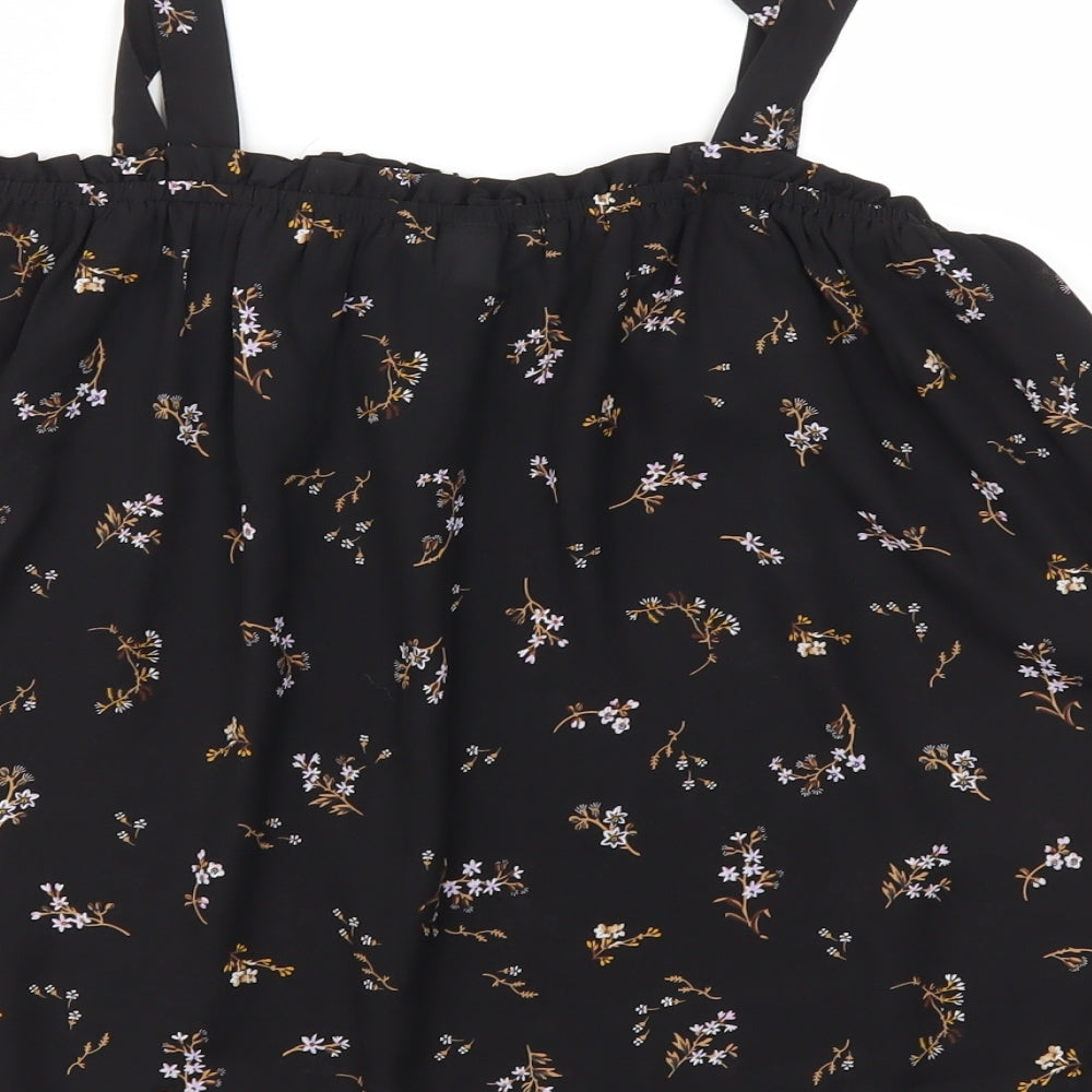 H&M Womens Multicoloured Floral Basic Blouse Size 4