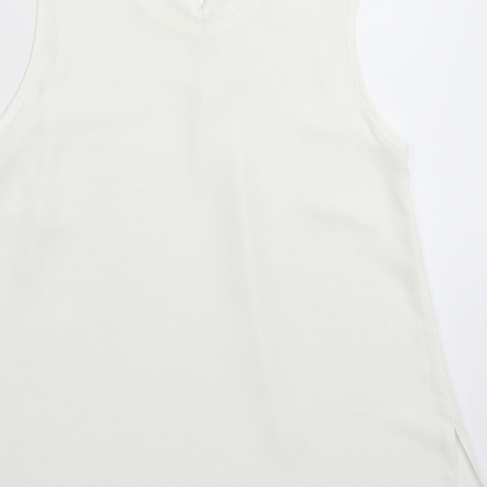 Dorothy Perkins Womens White Satin Basic Tank Size 8