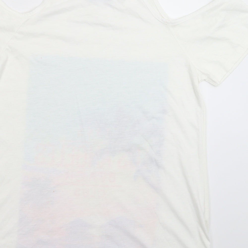 South Womens White Basic T-Shirt Size 12