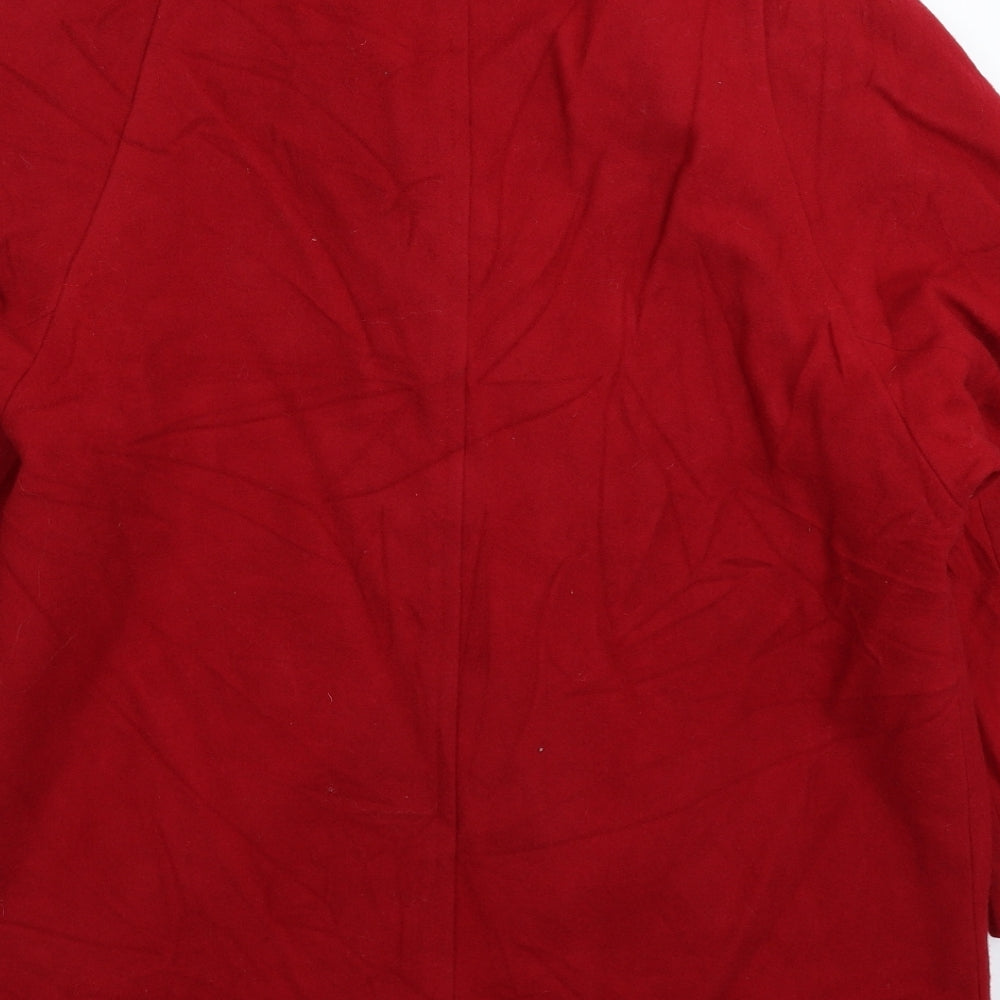 Noto Womens Red Knit Jacket Coat Size 14