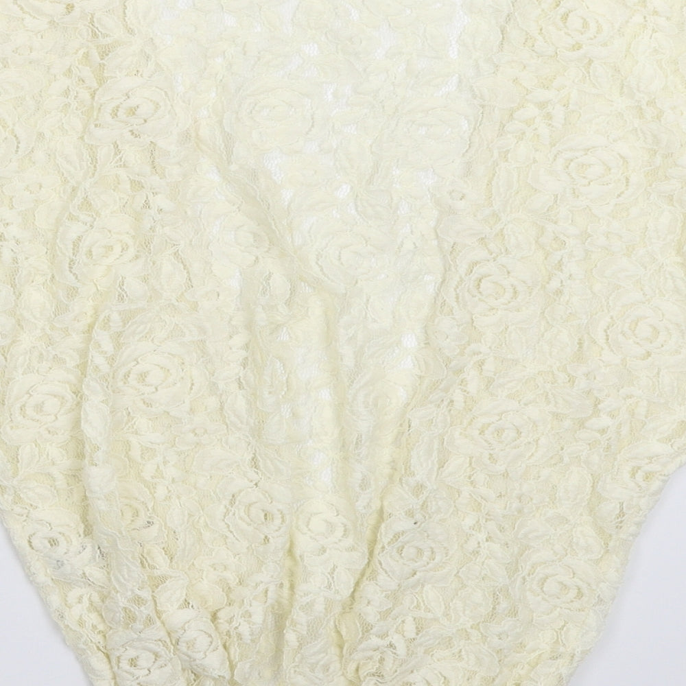 M&Co Girls White Floral Jacket Coatigan Size 11-12 Years