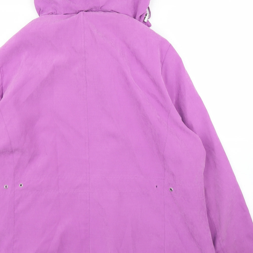 BM Womens Purple Overcoat Coat Size L