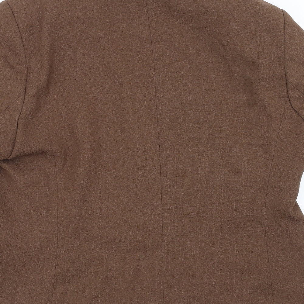 Kliss Womens Brown Jacket Blazer Size 18 - Padded Shoulders