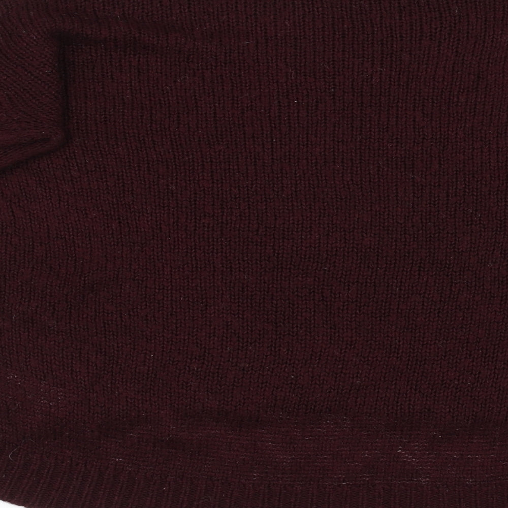 New Look Womens Red Knit Pullover Sweatshirt Size M