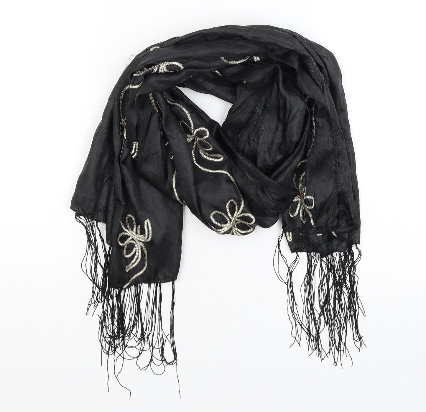 Preworn Womens Black Scarf