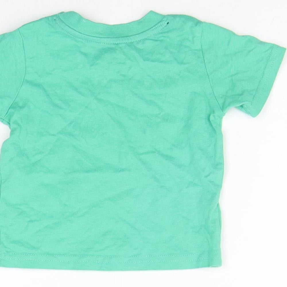 Primark Girls Green Basic T-Shirt Size 3-6 Months