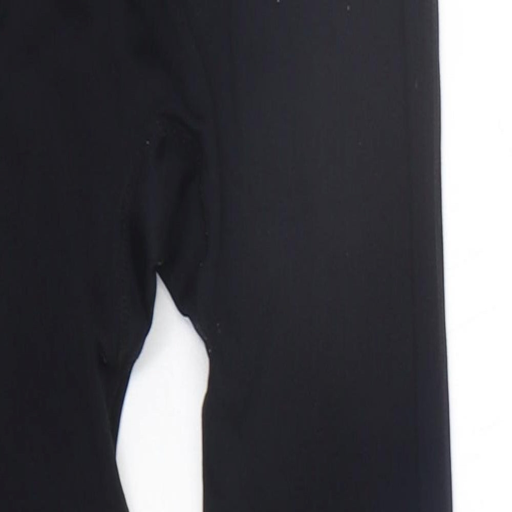 WORKOUT Womens Black Trousers Size 6 L20 in - Elastic Waist Band