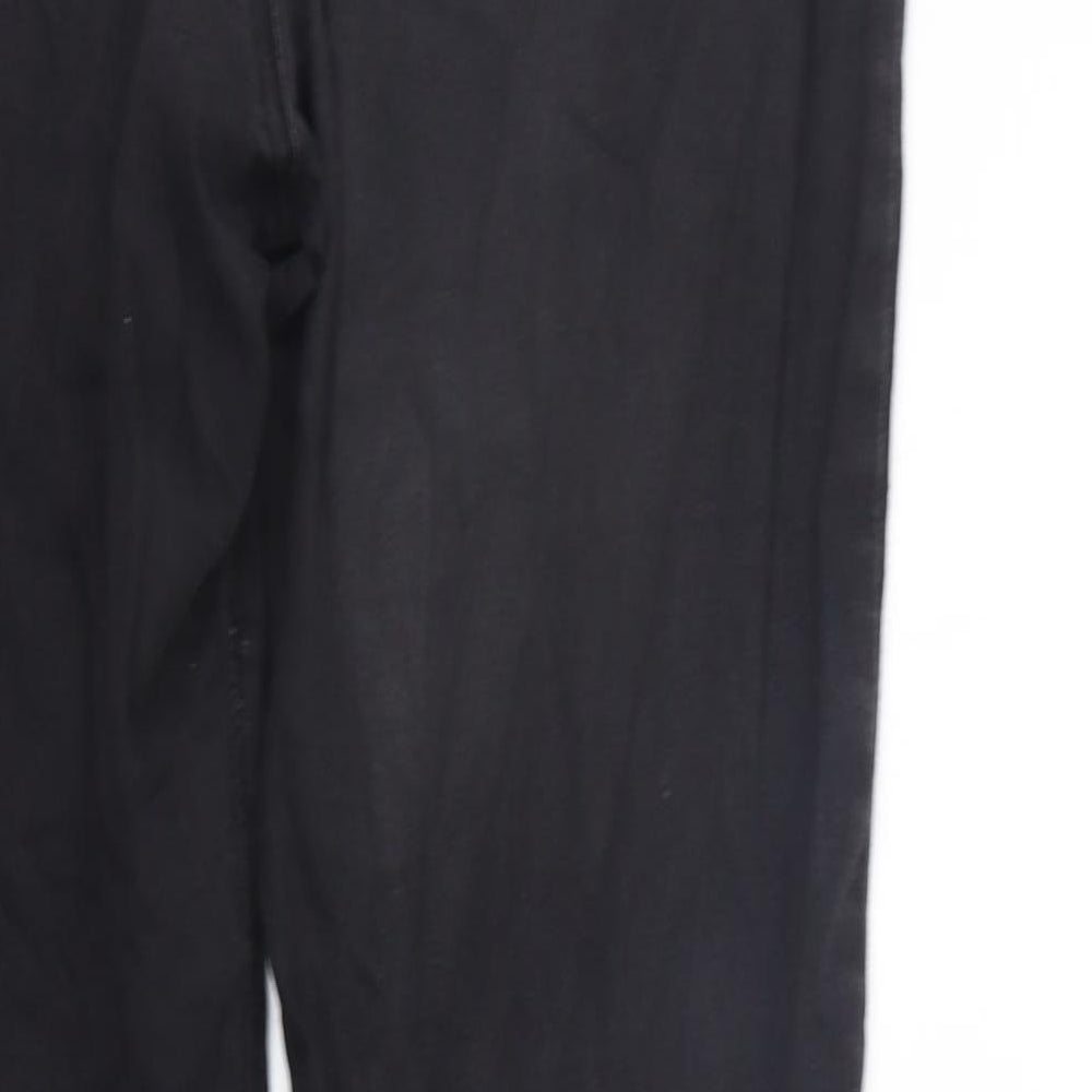 deniem co Womens Black Straight Jeans Size 16 L28 in