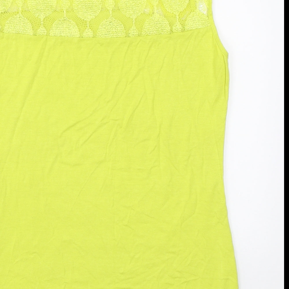 Principles Womens Green Basic Tank Size 10