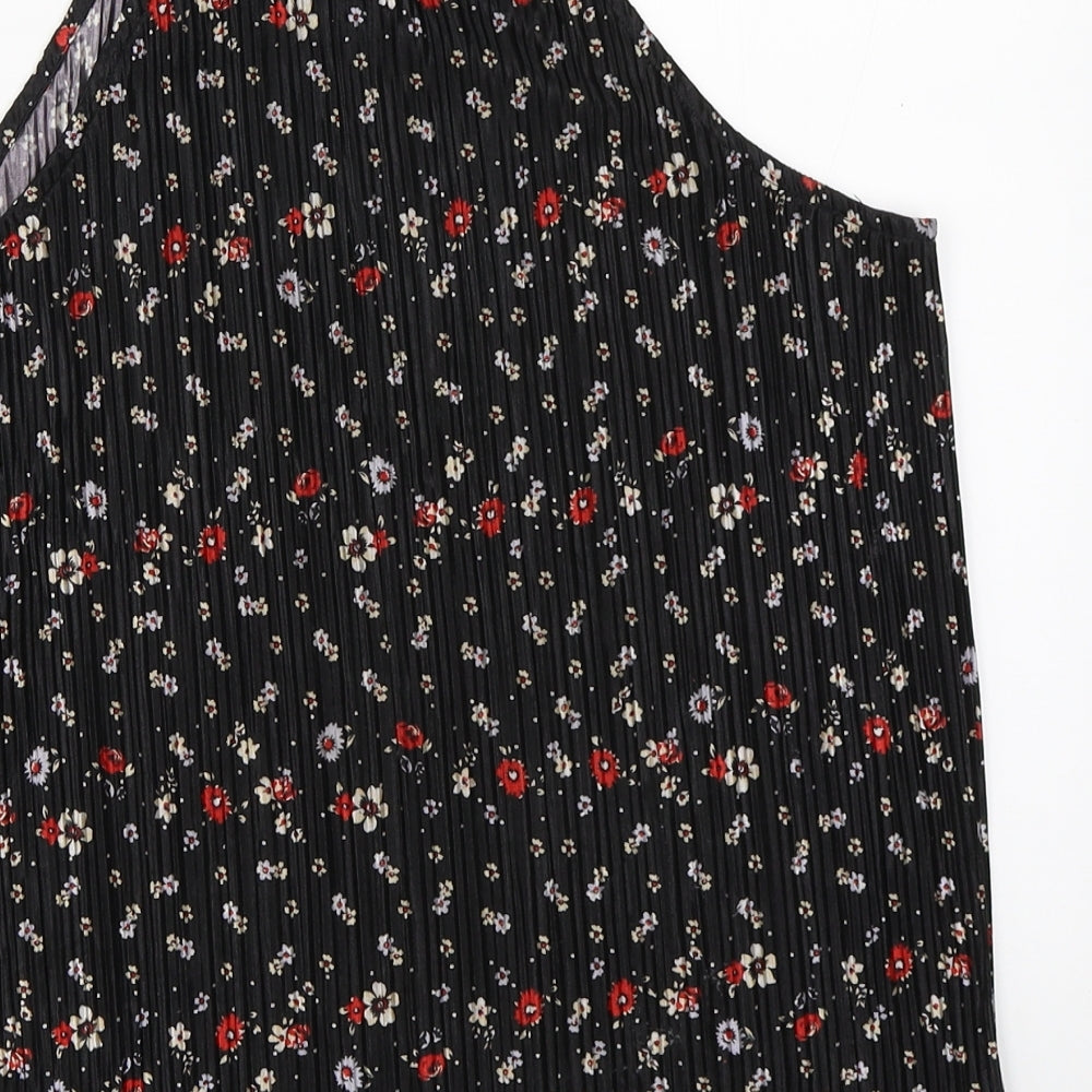 New Look Girls Black Floral Basic Blouse Size 14 Years
