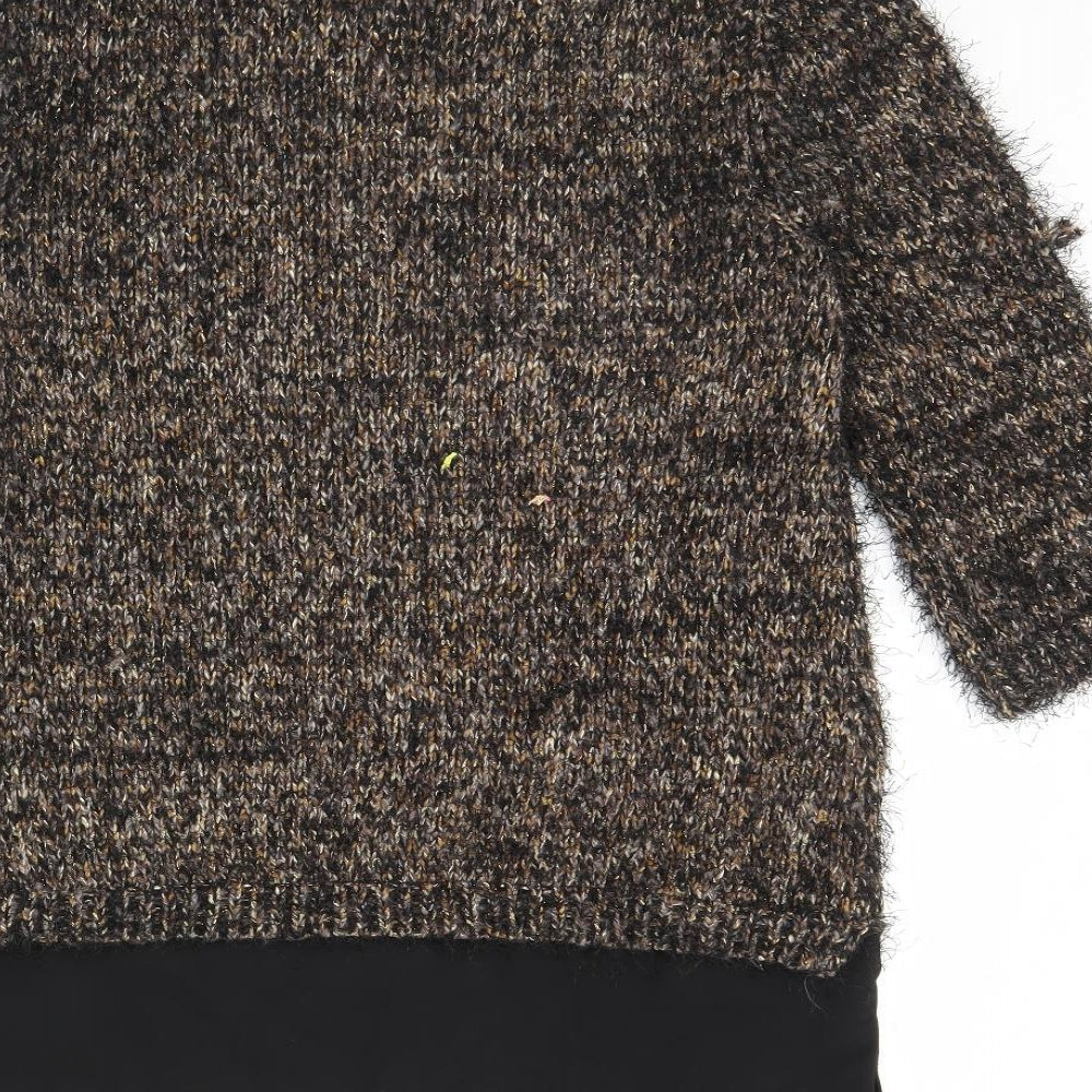 Definitions Womens Brown Pullover Jumper Size 12