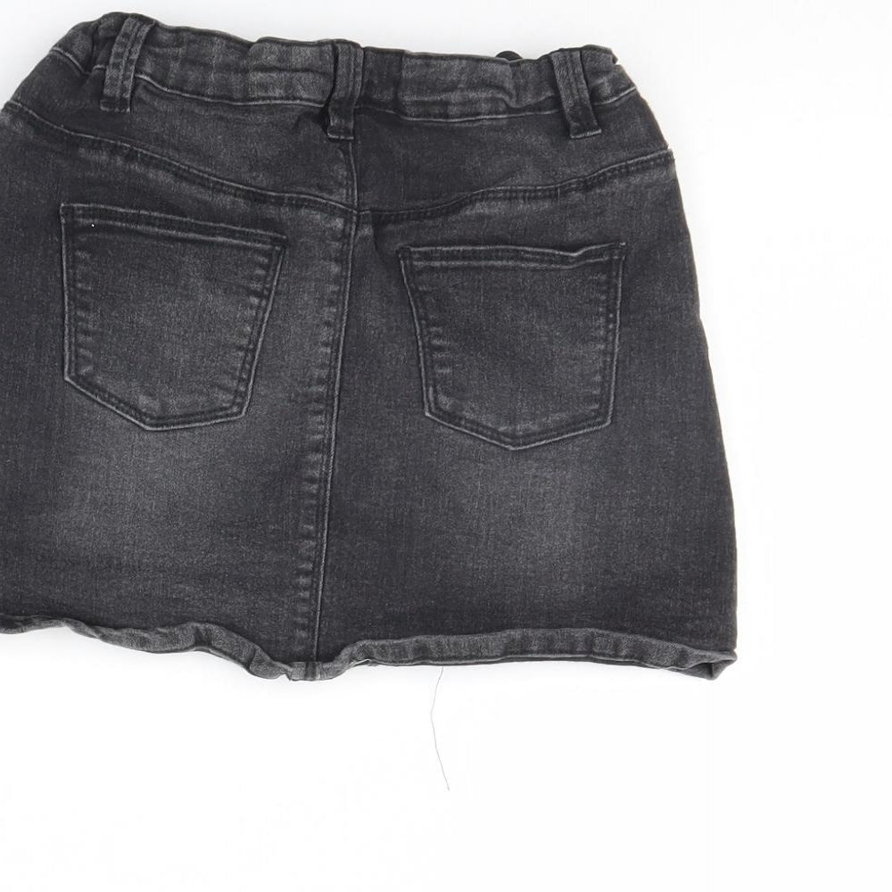 Miss evie Girls Black Denim Mini Skirt Size 8 Years