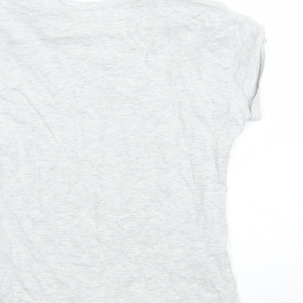 Marks & Spencer Girls Grey Basic T-Shirt Size 5-6 Years