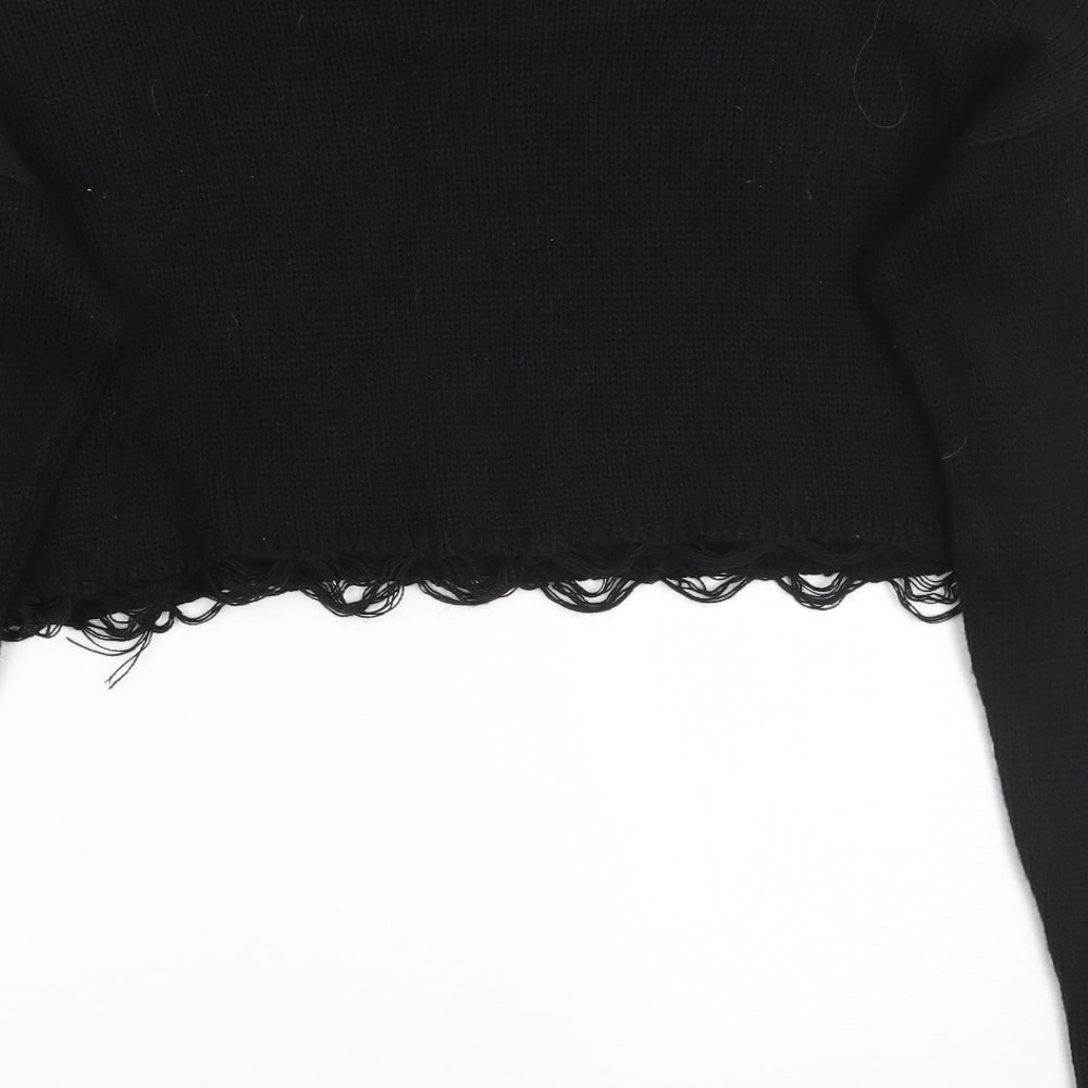 PRETTYLITTLETHING Womens Black Pullover Jumper Size S