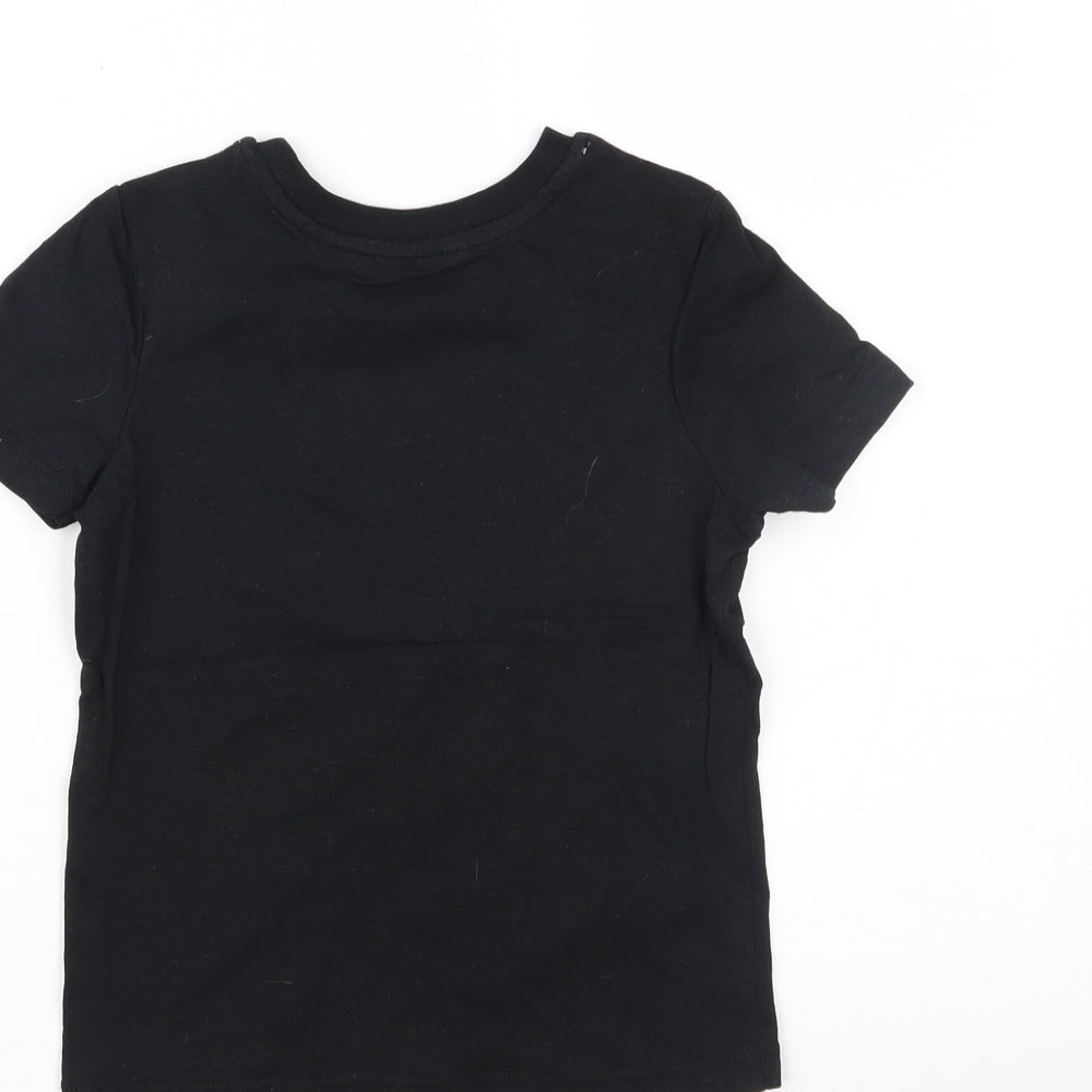 George Boys Black Basic T-Shirt Size 2-3 Years