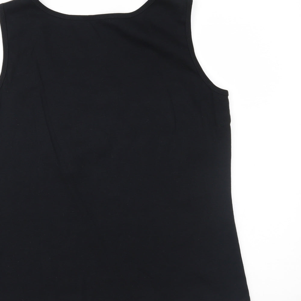 CRYSTAL MARTIN Womens Black Basic Tank Size 18